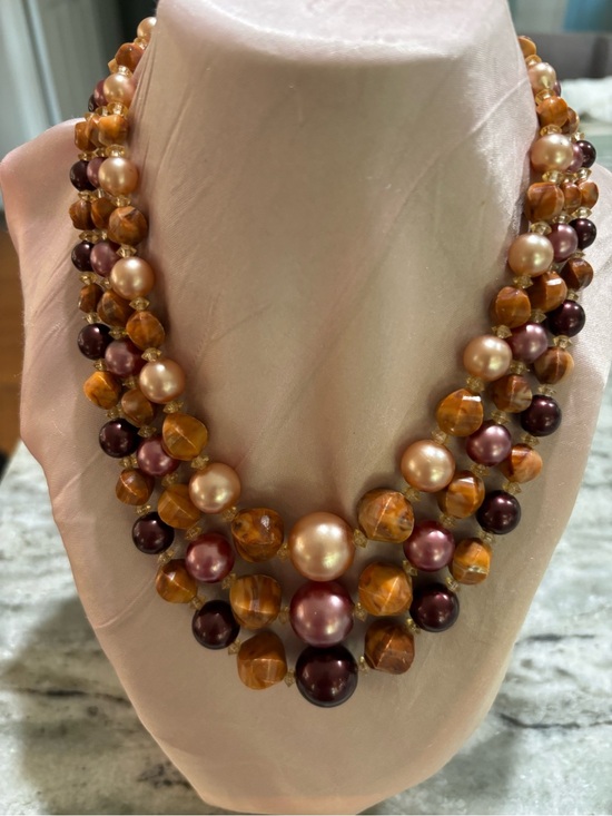 Jewelry - Vintage MCM Japan Marked Statement Necklace and Earring Demi-Parure Set